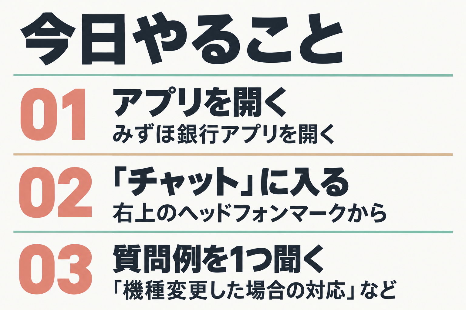 今日やることの3ステップ