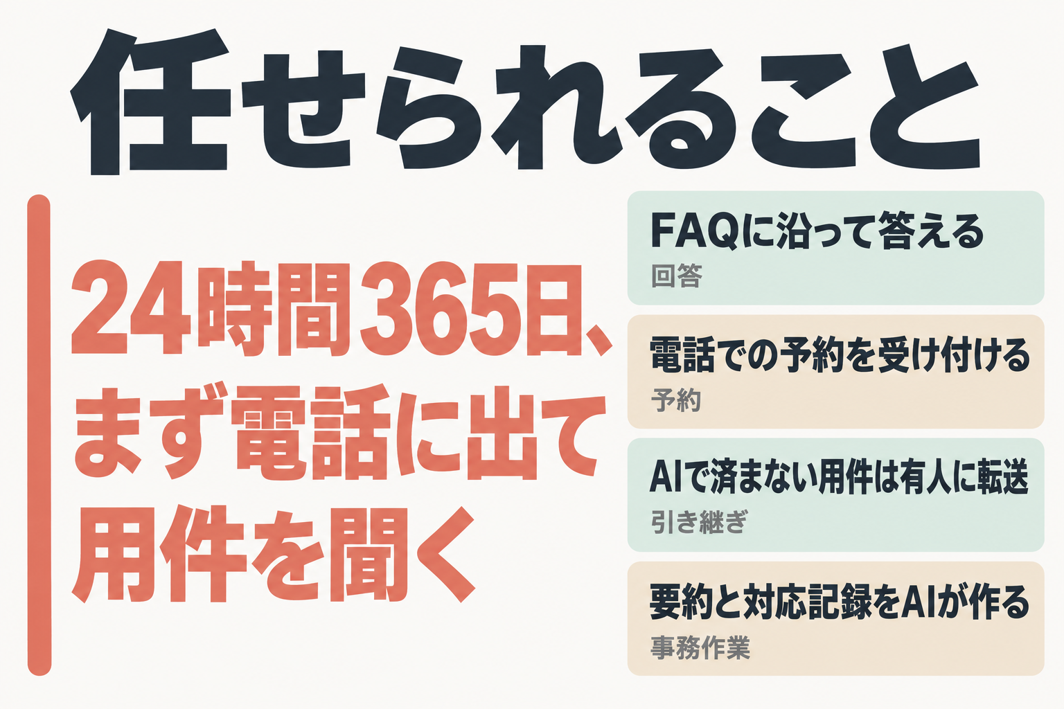 GMO即レスAI電話で任せられることの要点