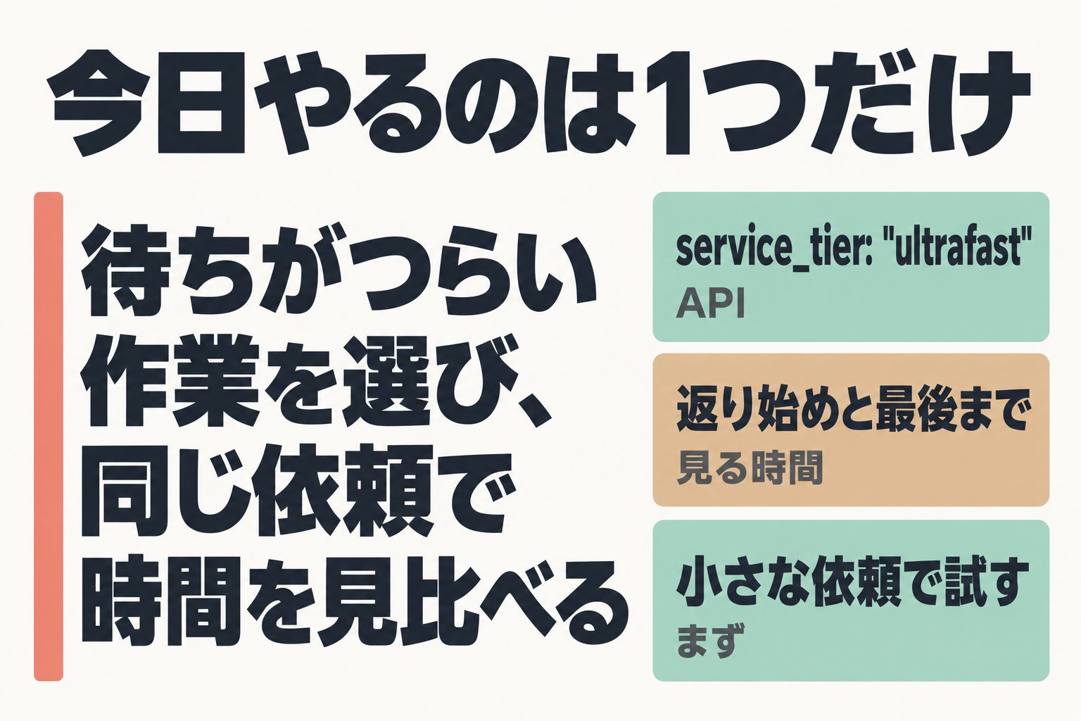 今日やる1つの行動のまとめ