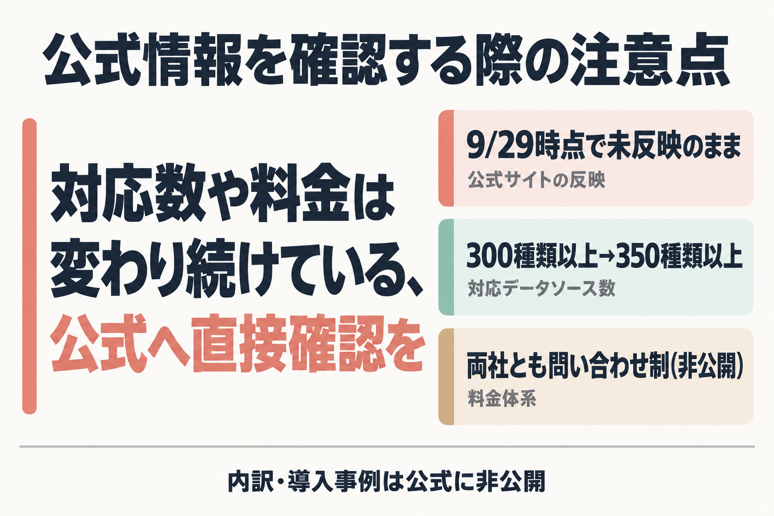 公式情報を確認する際に注意すべき3つのポイント