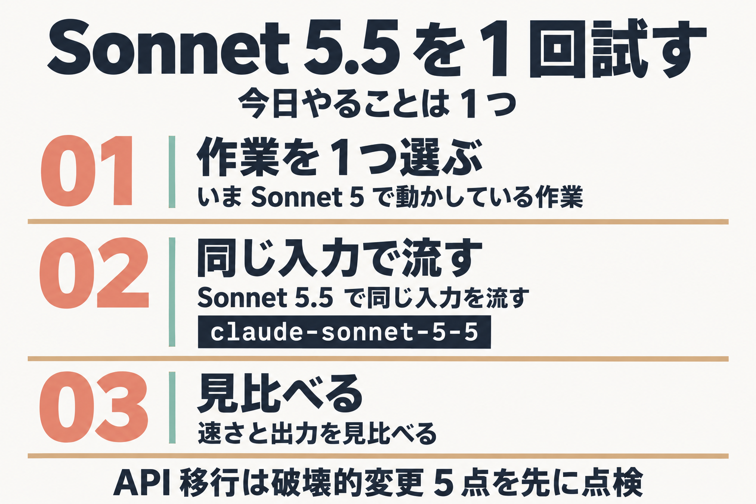 Sonnet 5.5 を自分の作業で試す3ステップ